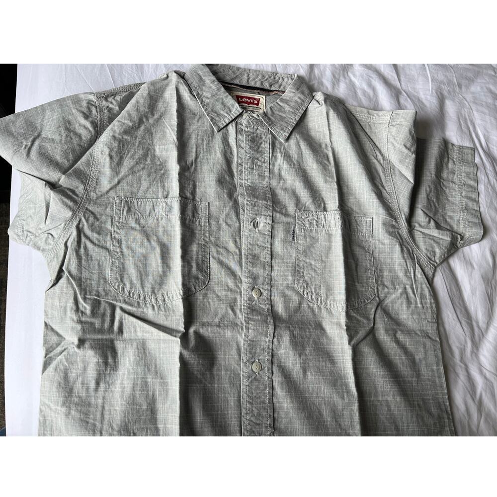 Levi's Neutral Retro button down Cotton half sleeves shirt special stitch Size-S - Picture 4 of 7